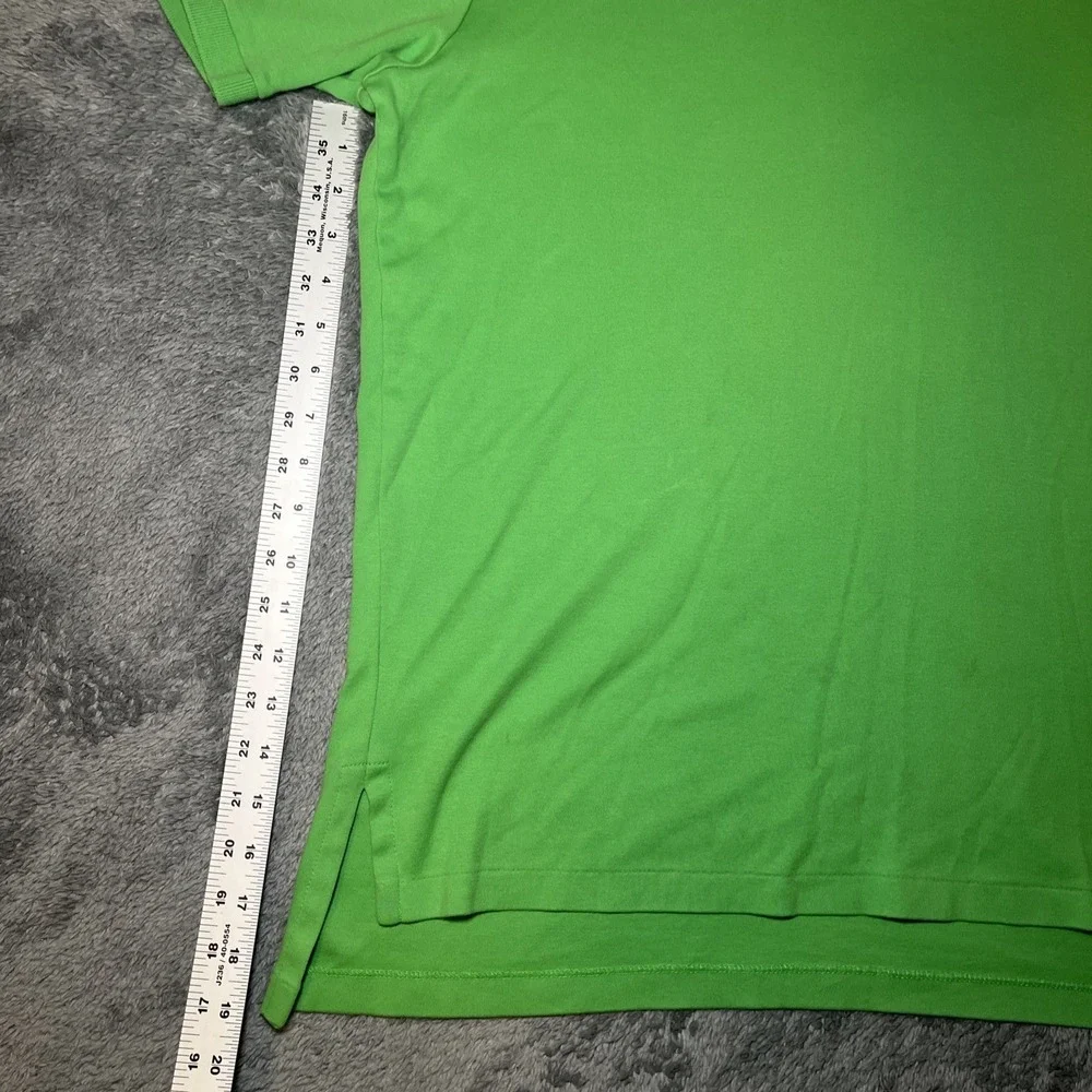 VTG Polo By Ralph Lauren Men's Short Sleeve Green Polo Shirt Yellow Pony SZ XL